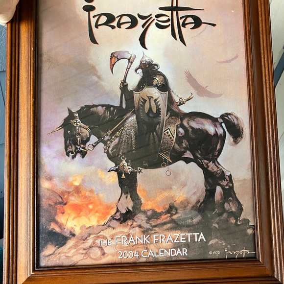 FRANK FRAZETTA, DEATH DEALER - 2004 CALENDAR ARTWORK FRAMED - Picture 9 of 9